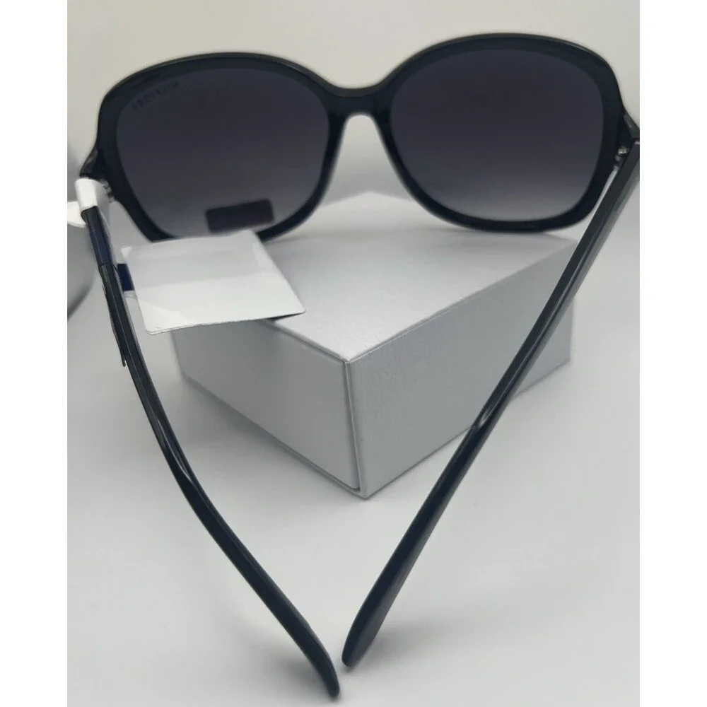 Tommy Hilfiger Hilfiger WP OL577 Oversized Oval Sunglasses Shiny Black/Smoke